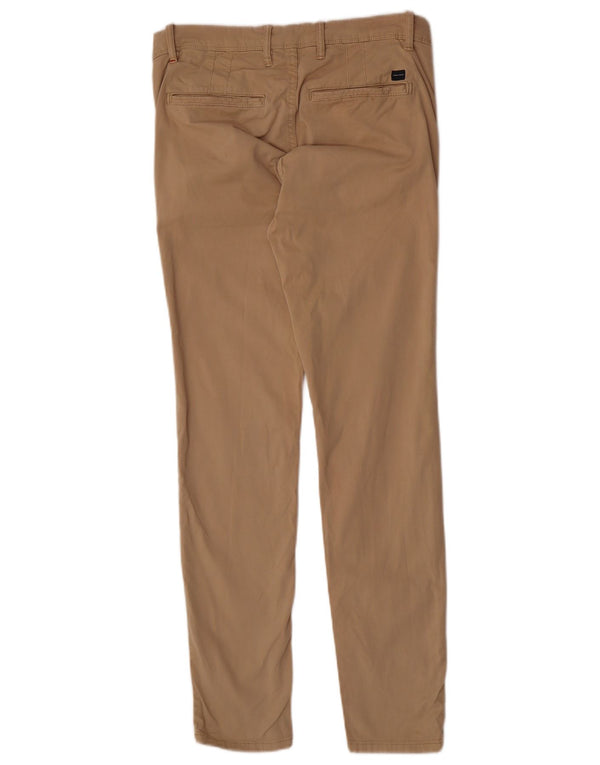 Zara Mens Skinny Chino Calças EU 38 Pequeno W30 L31 Marrom