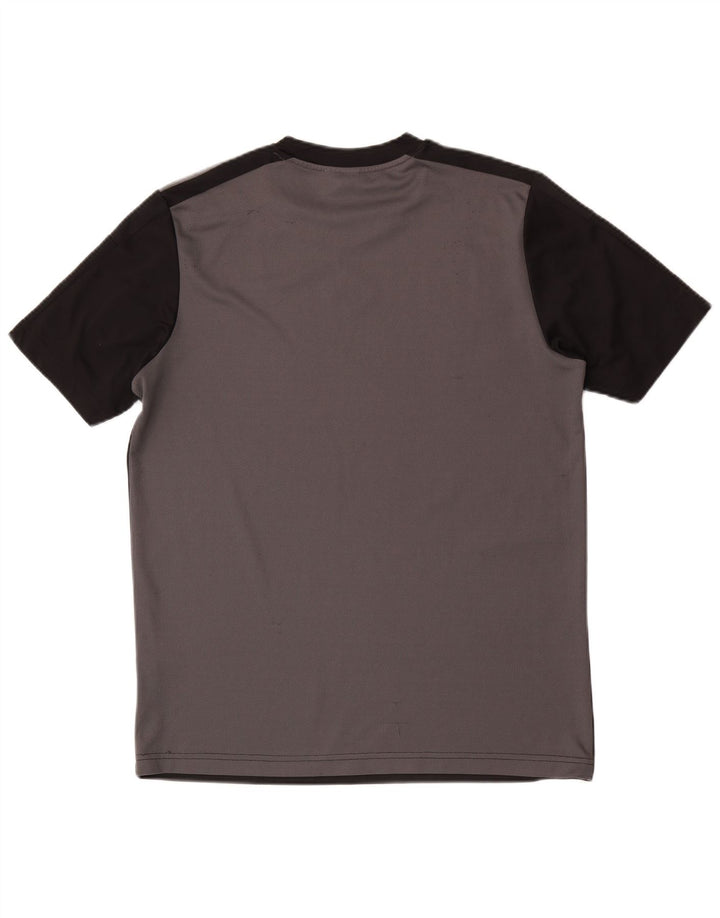 Adidas Mens Camiseta Top Médio Preto Colorblock