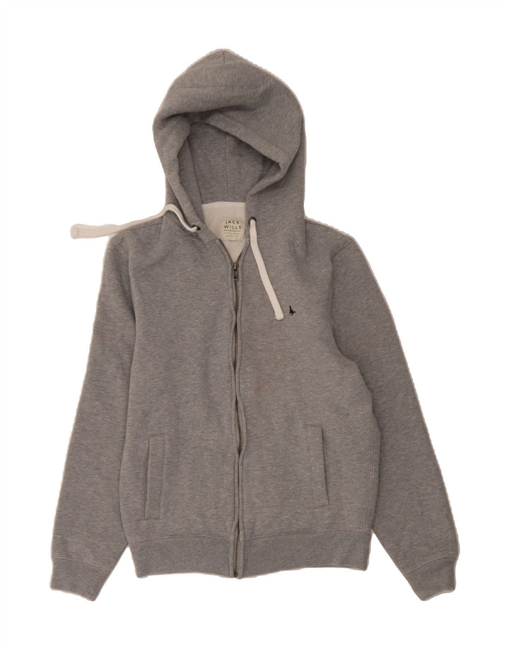 JACK WILLS Boys Zip Hoodie Sweater 13-14 Years Grey Cotton Vintage Jack Wills and Second-Hand Jack Wills from Messina Hembry 