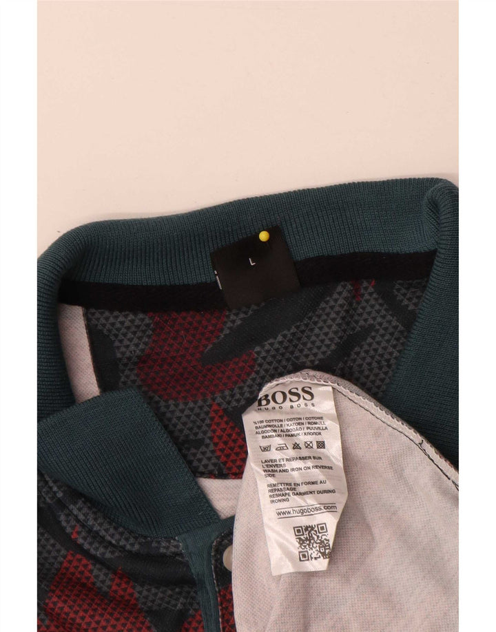 Camisa polo masculina Hugo Boss grande algodão multicolorido