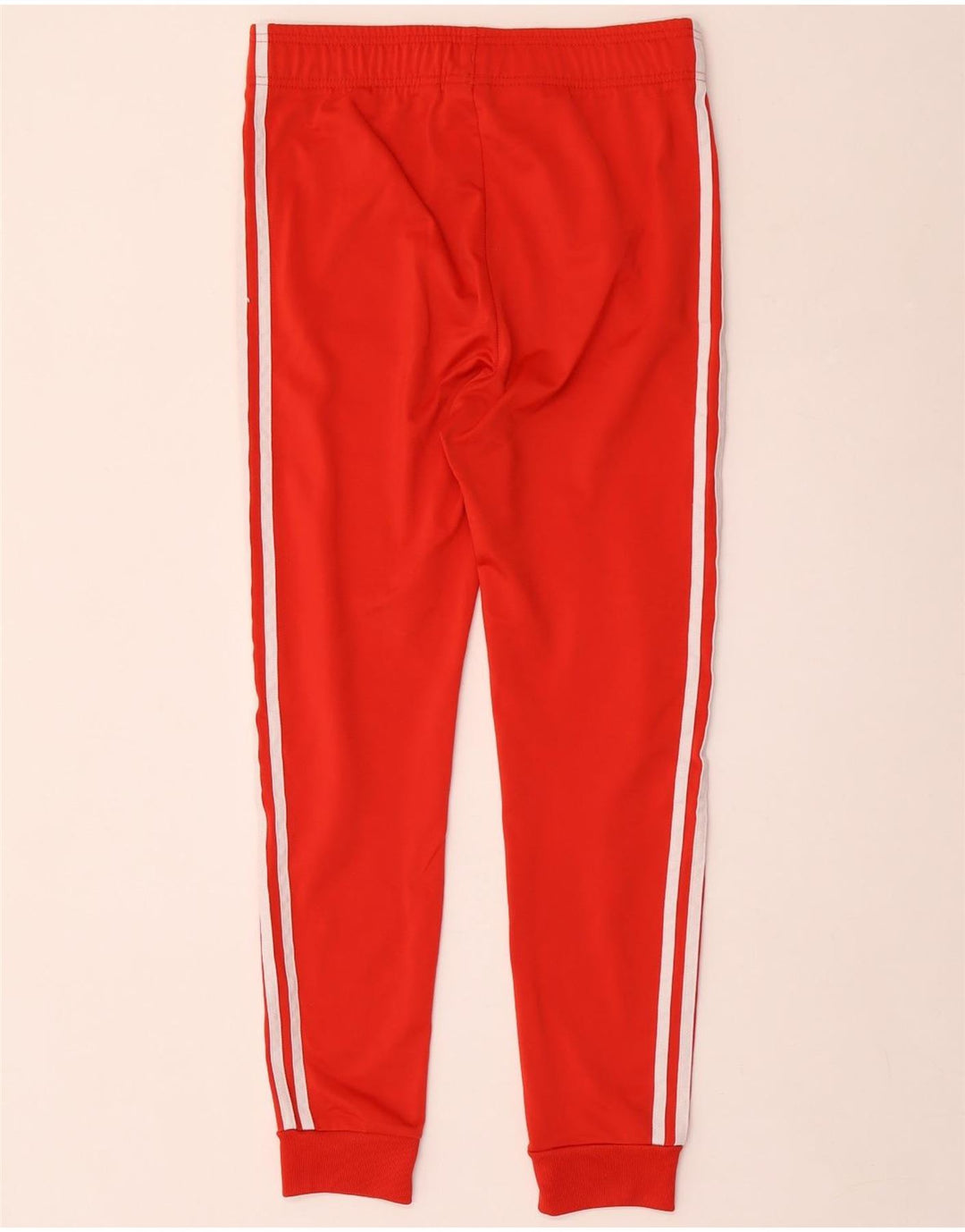 Adidas meninos calças de treino joggers 13-14 anos poliéster vermelho