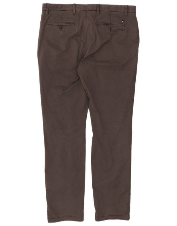 Tommy Hilfiger Calça Chino Masculina Reta W36 L32 Algodão Cinza