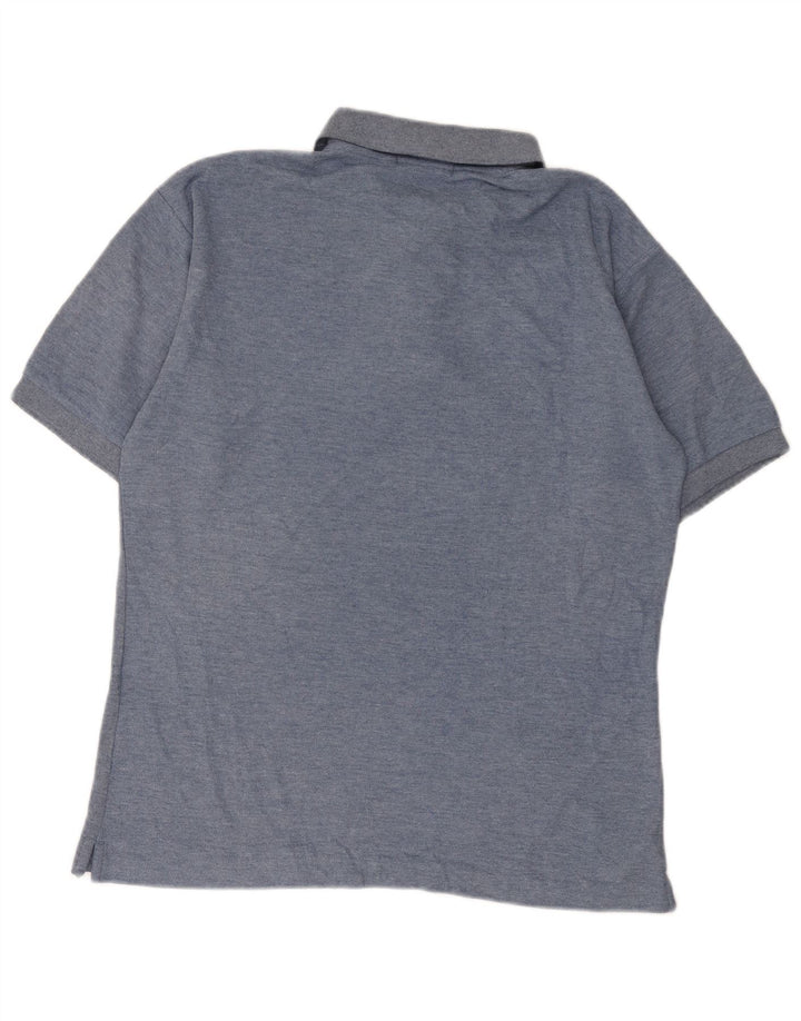 Camisa polo masculina Fila IT 46 algodão manchado azul pequeno