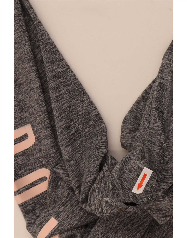 Leggings Nike feminino gráfico UK 12 poliéster manchado cinza médio
