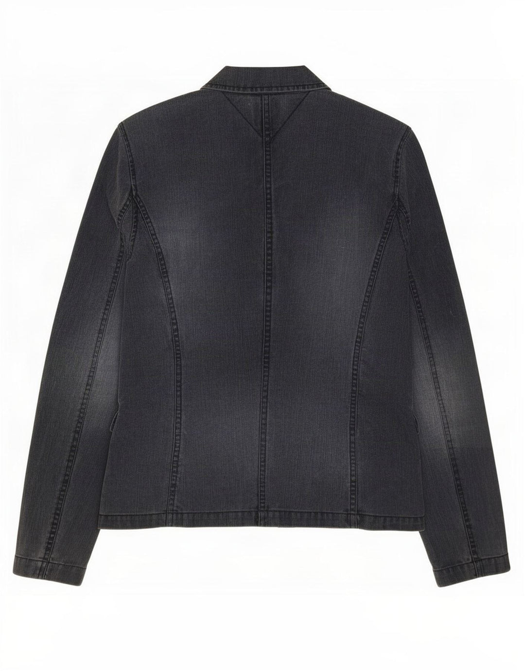 Jaqueta blazer jeans feminina Tommy Hilfiger com 3 botões Reino Unido 12 médio azul marinho