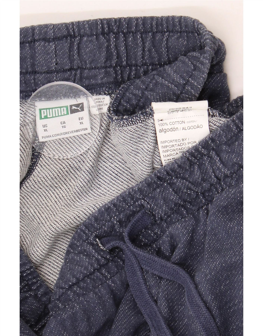 Calça de treino masculina PUMA Joggers XL azul marinho algodão