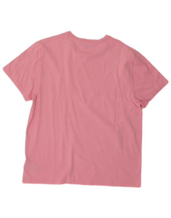 Camiseta polo Ralph Lauren masculina de ajuste personalizado Top XL algodão rosa