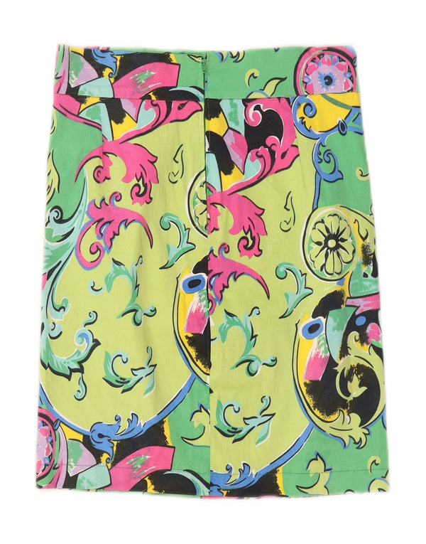 Saia reta feminina VINTAGE W26 pequena Paisley verde