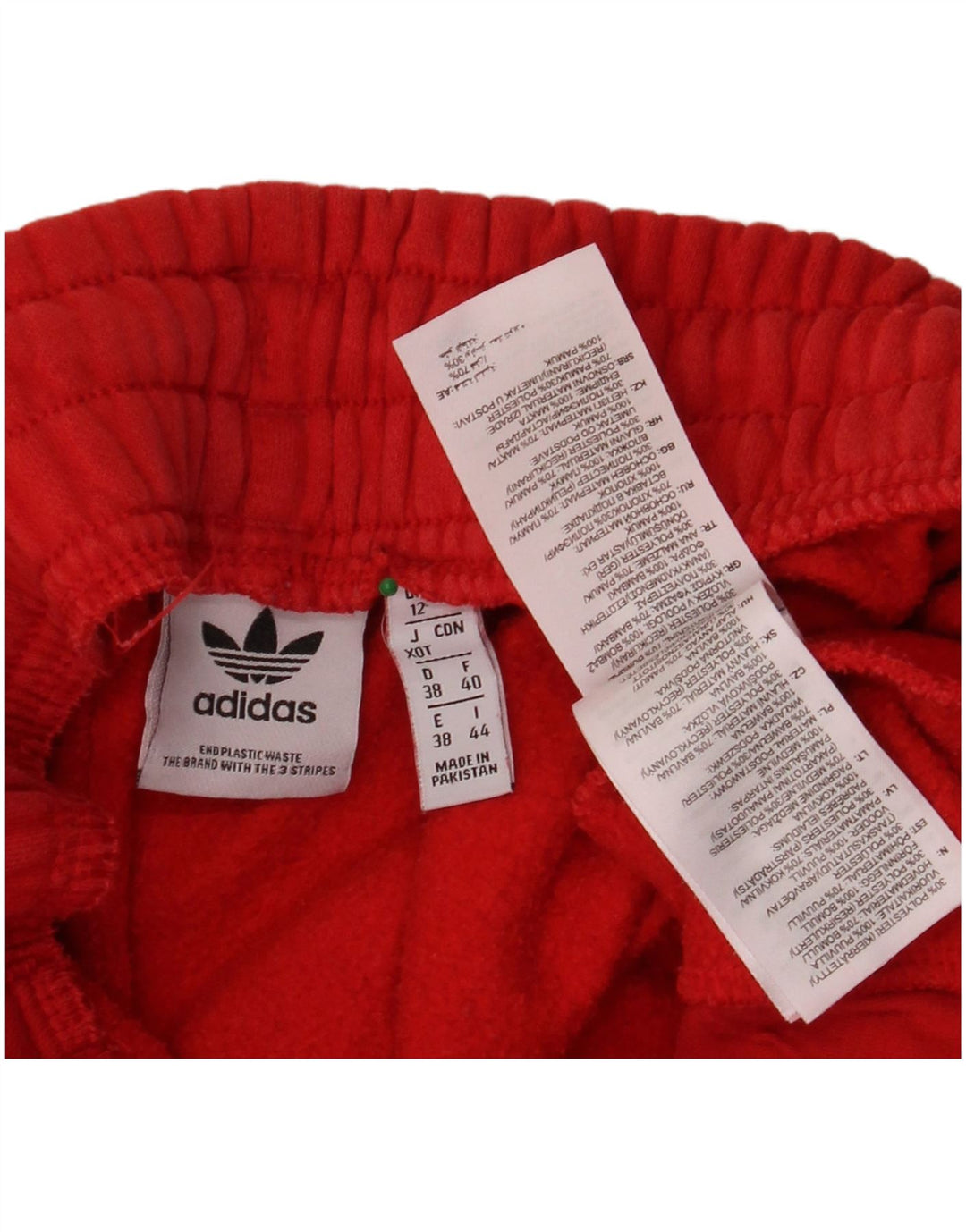 ADIDAS Womens Calças de treino de cintura alta Joggers UK 12 Medium Red
