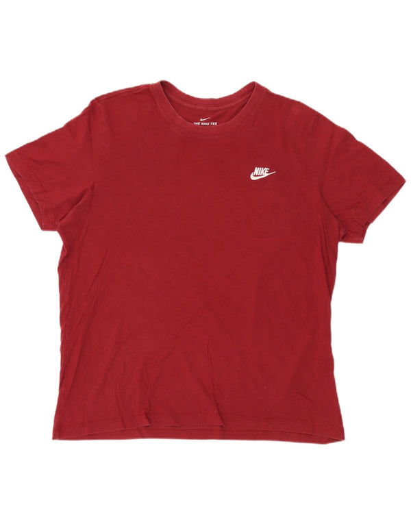 Camiseta masculina Nike grande algodão Borgonha
