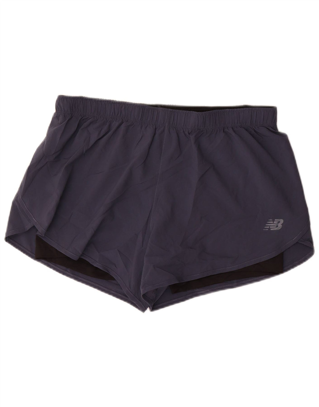 Shorts esportivos femininos NEW BALANCE UK 16 grande poliéster azul marinho