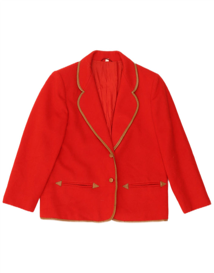 Jaqueta blazer feminina vintage com 2 botões IT 46 grande vermelha