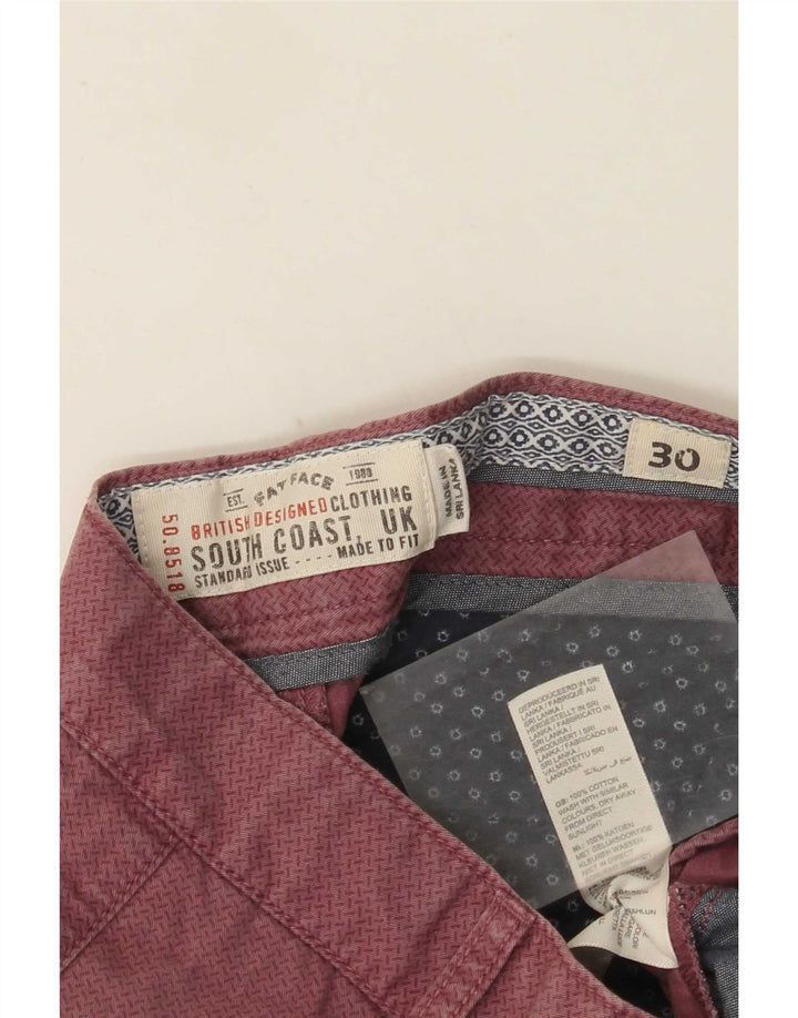 Shorts Chino Masculino Fat Face W30 Algodão Manchado Rosa Médio