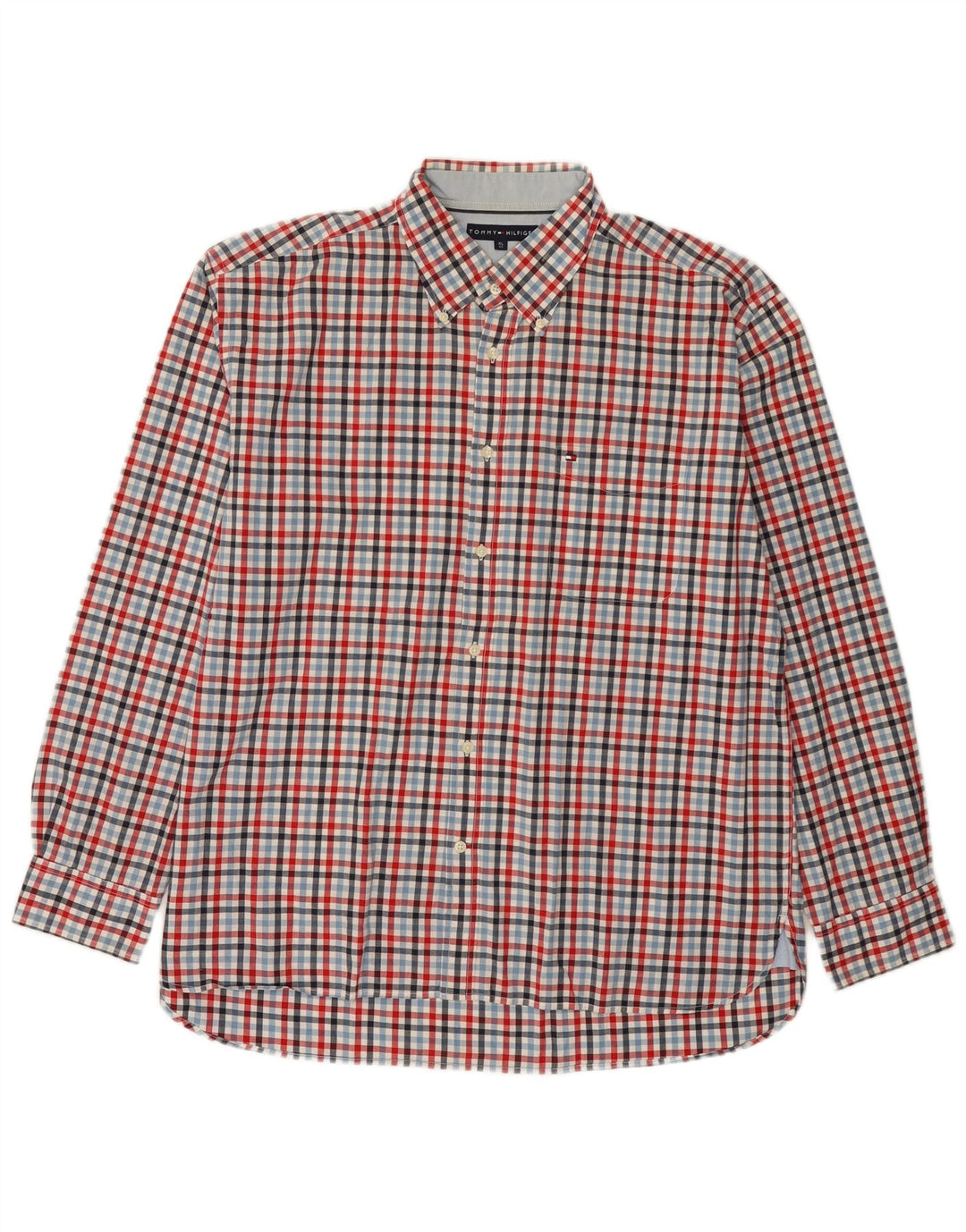 Camisa masculina Tommy Hilfiger XL algodão guingão multicolorido