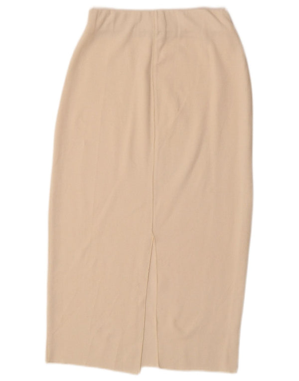 Zara saia midi feminina de malha pequena W27 off white