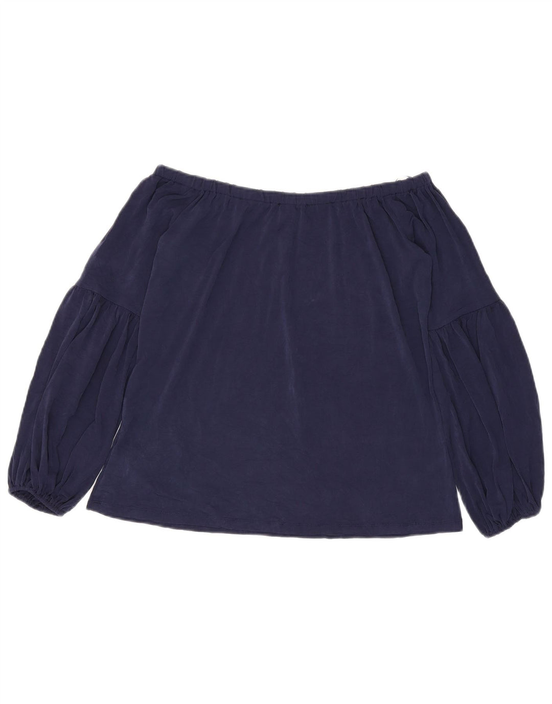 Top feminino Michael Kors com ombro de fora, Reino Unido 10, pequeno, azul marinho, poliéster
