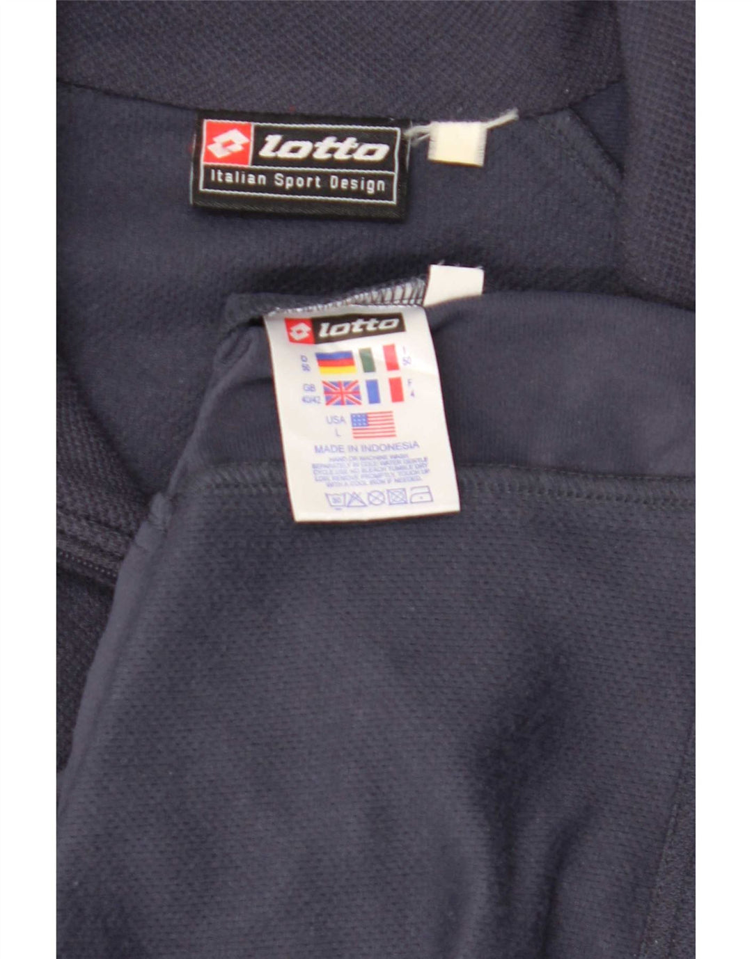 Jaqueta masculina de treino Lotto Reino Unido 40/42 grande poliéster azul marinho