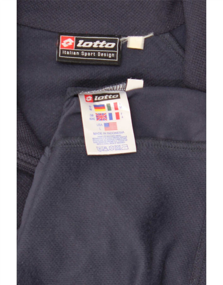 Jaqueta masculina de treino Lotto Reino Unido 40/42 grande poliéster azul marinho