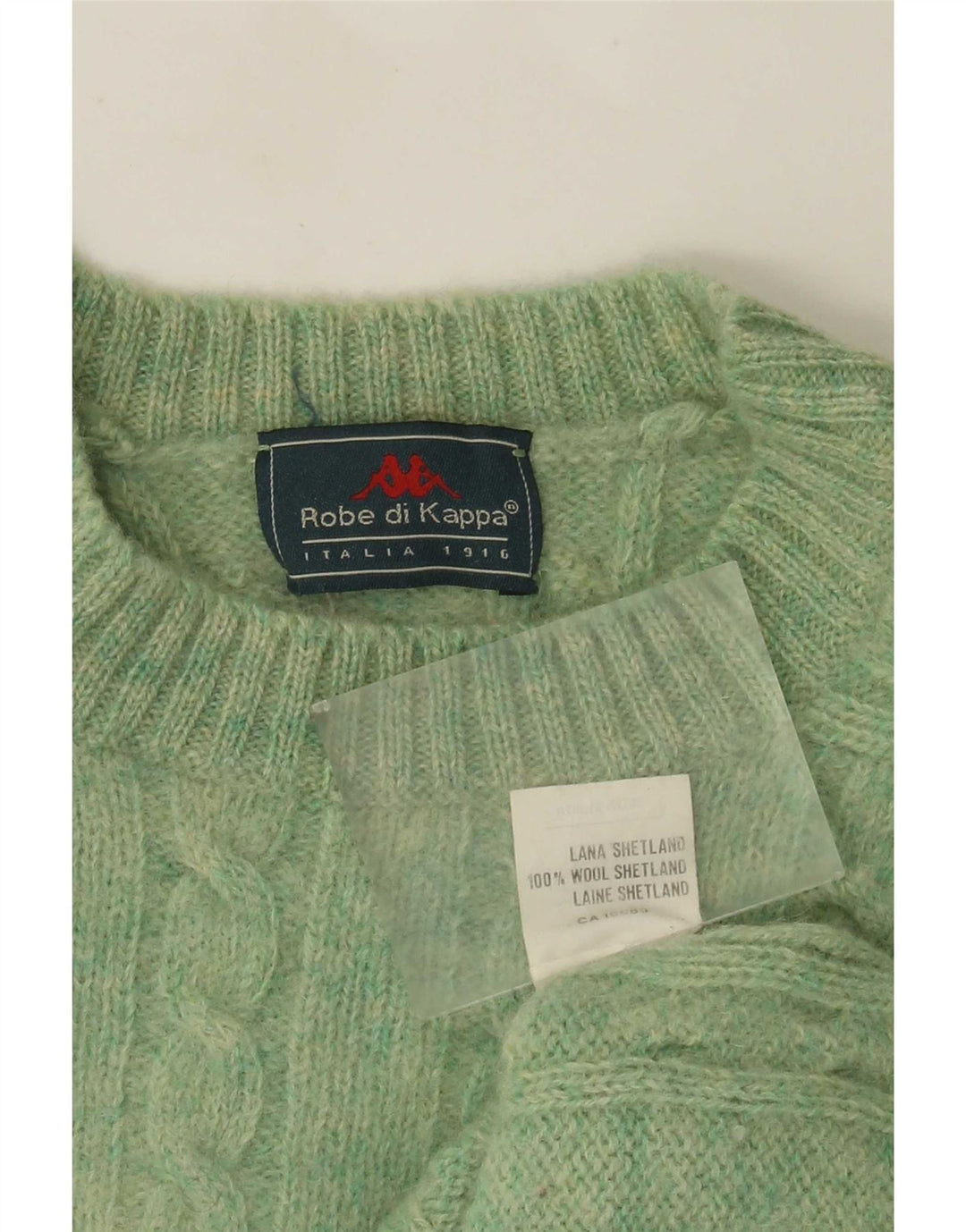 Suéter masculino Kappa com gola redonda e lã verde pequena