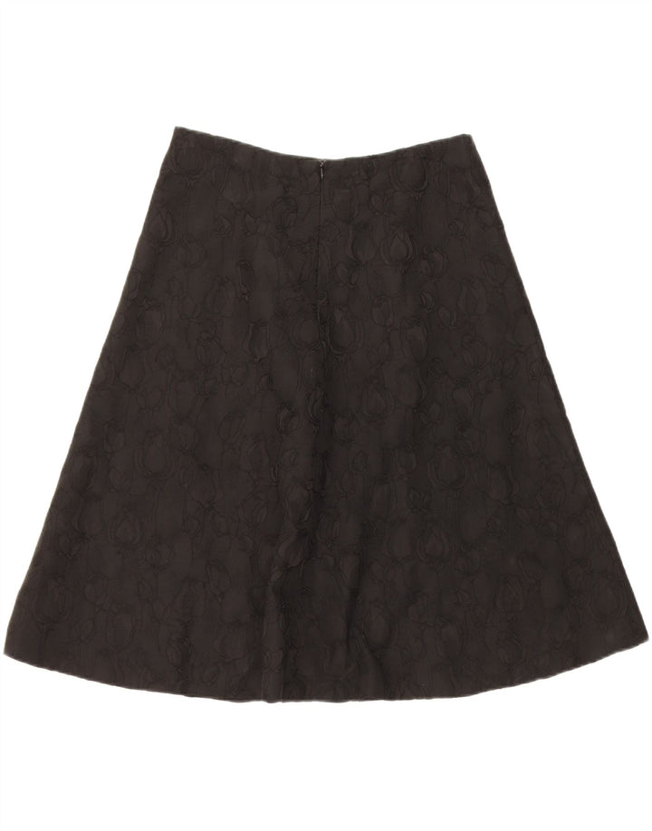 Saia feminina Intrend A-Line UK 12 Médio W30 Preto Floral