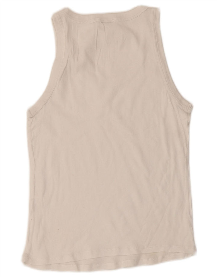 Zara Womens Vest Top UK 12 Médio Branco