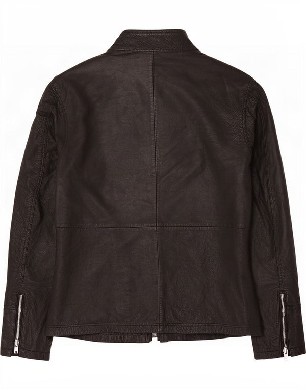 Jaqueta de couro masculina BARNEYS UK 38 média preta