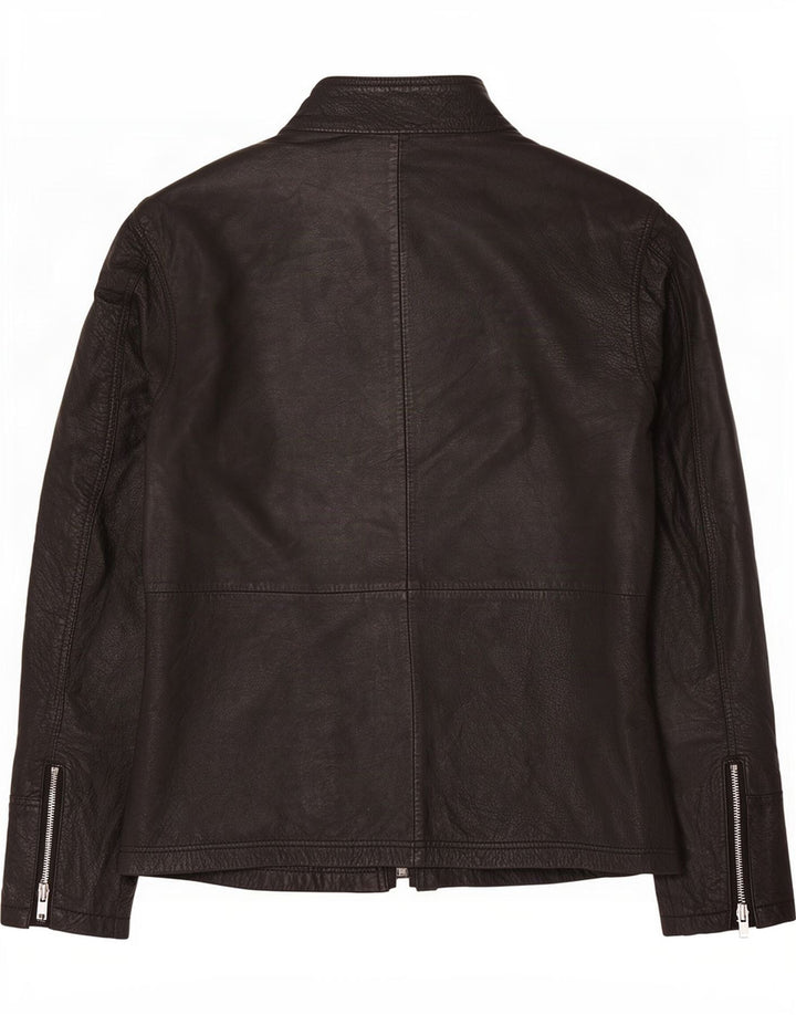 Jaqueta de couro masculina BARNEYS UK 38 média preta