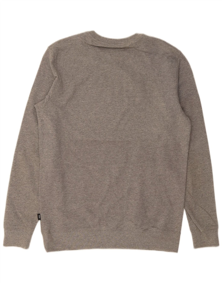 Vans Mens Graphic Moletom Jumper Médio Cinza Algodão