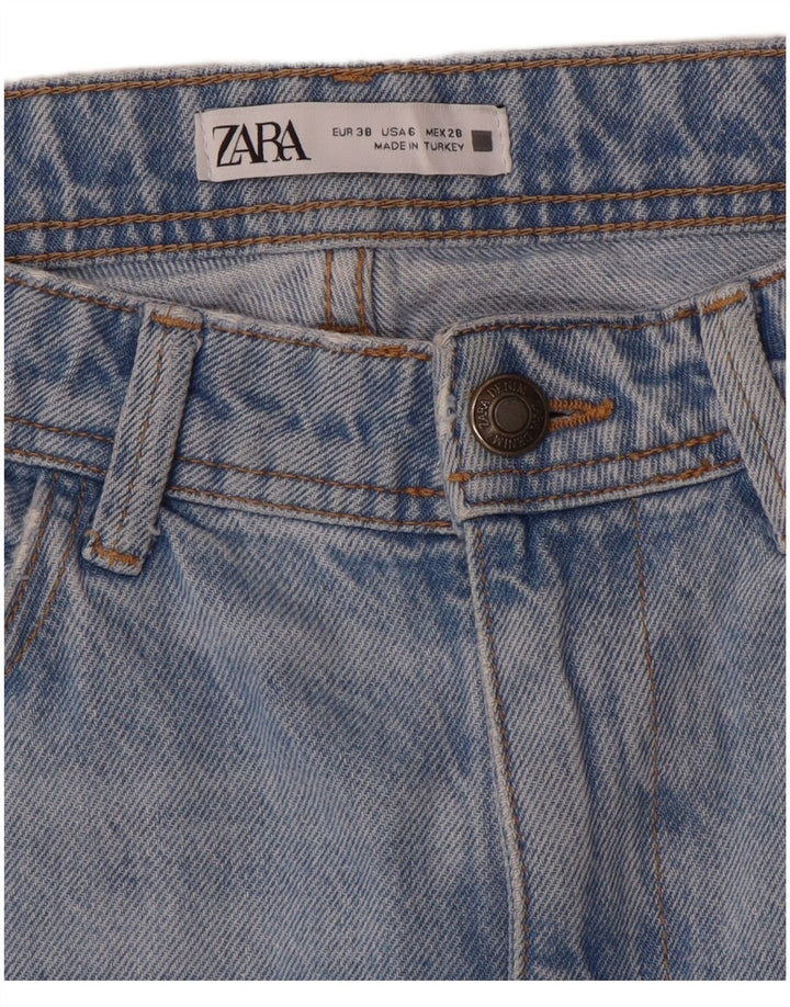 Calça jeans reta feminina Zara EU 38 pequena W28 L34 azul