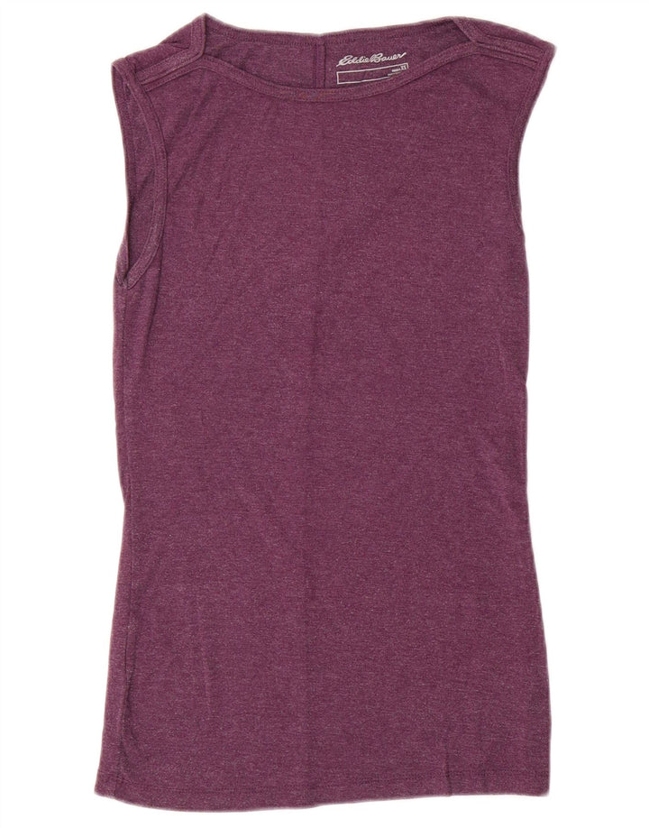Colete feminino EDDIE BAUER UK 6 XS algodão roxo