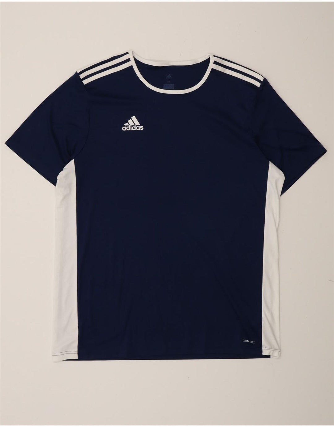 Adidas Masculino Climalite Camiseta Top XL Azul Marinho Colorblock Poliéster