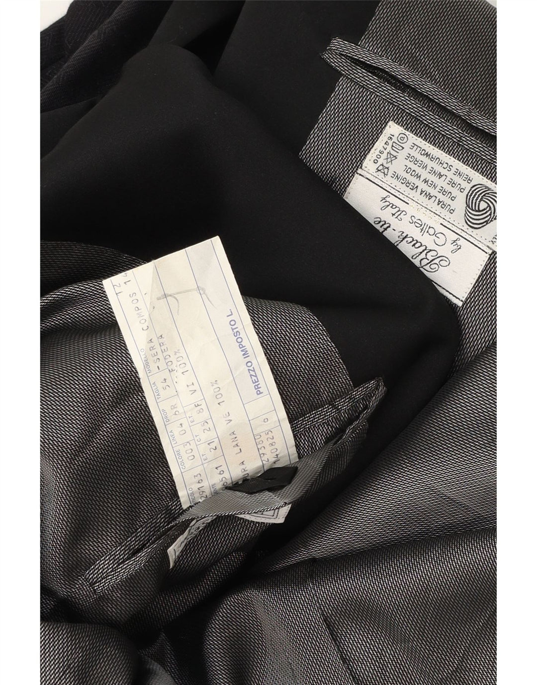 Jaqueta blazer masculina vintage com 1 botão IT 54 2XL lã virgem listrada azul marinho