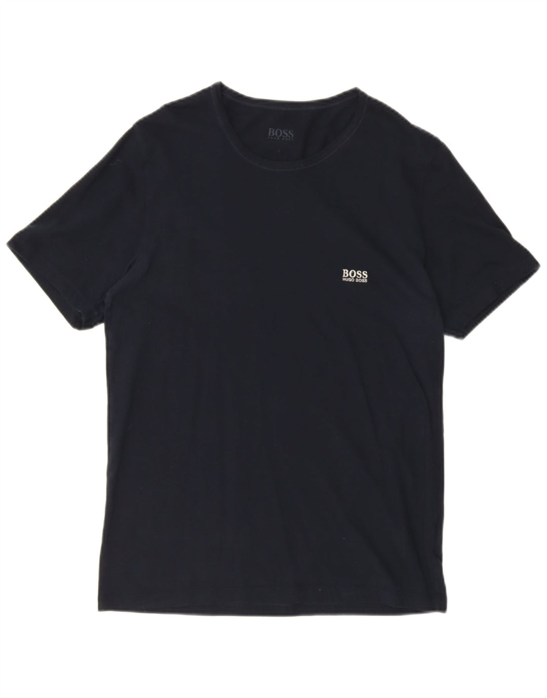 Camiseta masculina Hugo Boss grande algodão azul marinho