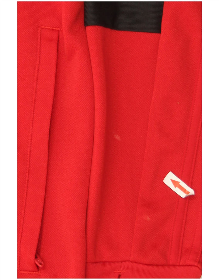 Adidas Mens Climalite Pullover Treino Top Médio Vermelho Colorblock