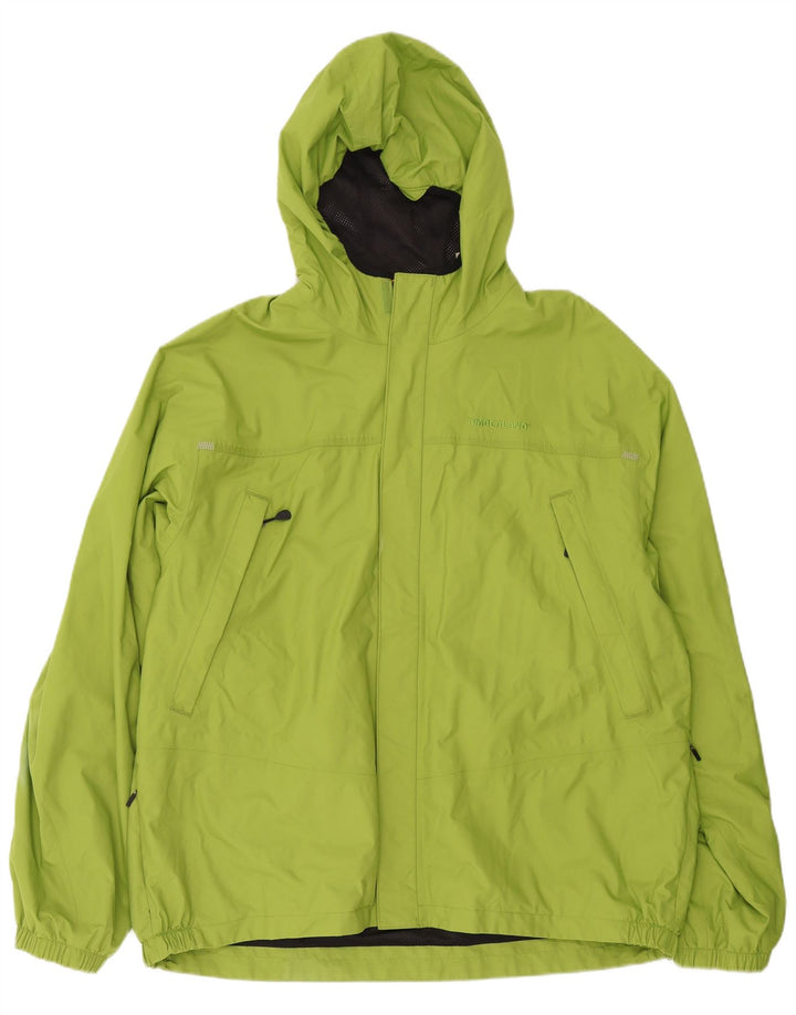 Jaqueta de chuva masculina Timberland com capuz UK 44 2XL poliéster verde