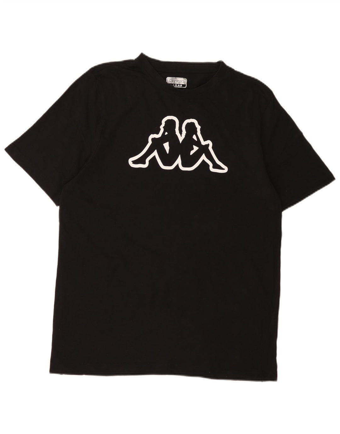 Camiseta gráfica masculina KAPPA Top grande de algodão preto