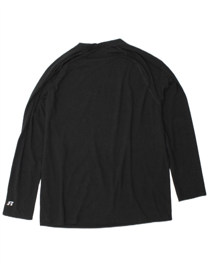 RUSSELL ATLÉTICO Masculino Dri-Power Top Manga Longa XL Preto Poliéster