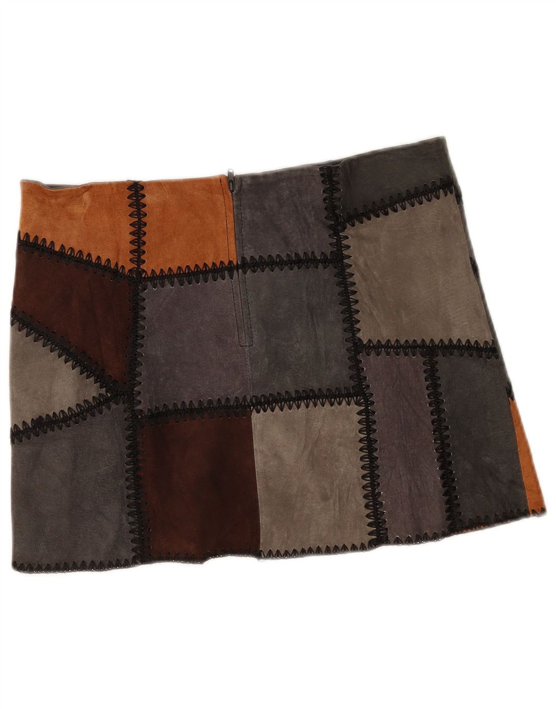 Mini saia feminina Zara grande W30 poliéster colorblock multicolorido