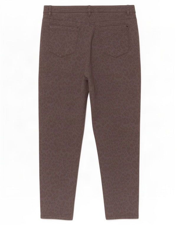 Calças cortadas femininas Marks & Spencer UK 12 médio W30 L25 cinza