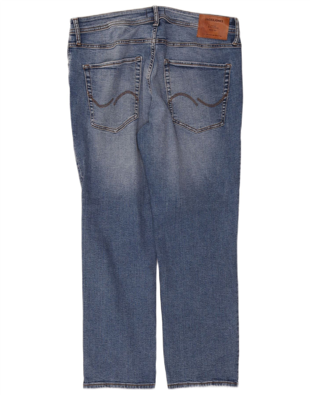 Jack & Jones Masculino Tim Straight Jeans W36 L30 Azul Algodão