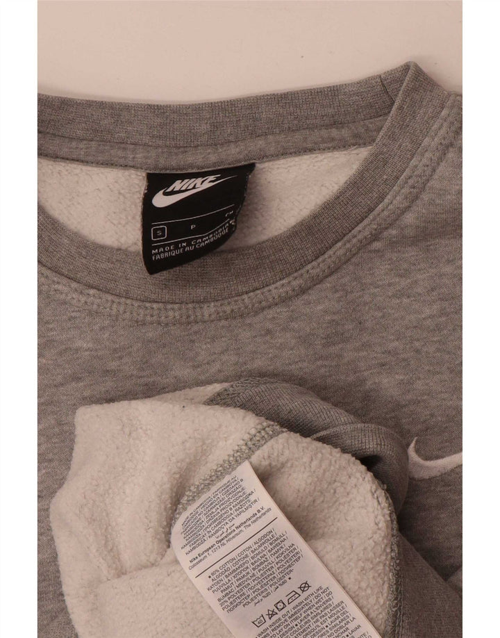Moletom masculino Nike Jumper pequeno cinza manchado de algodão
