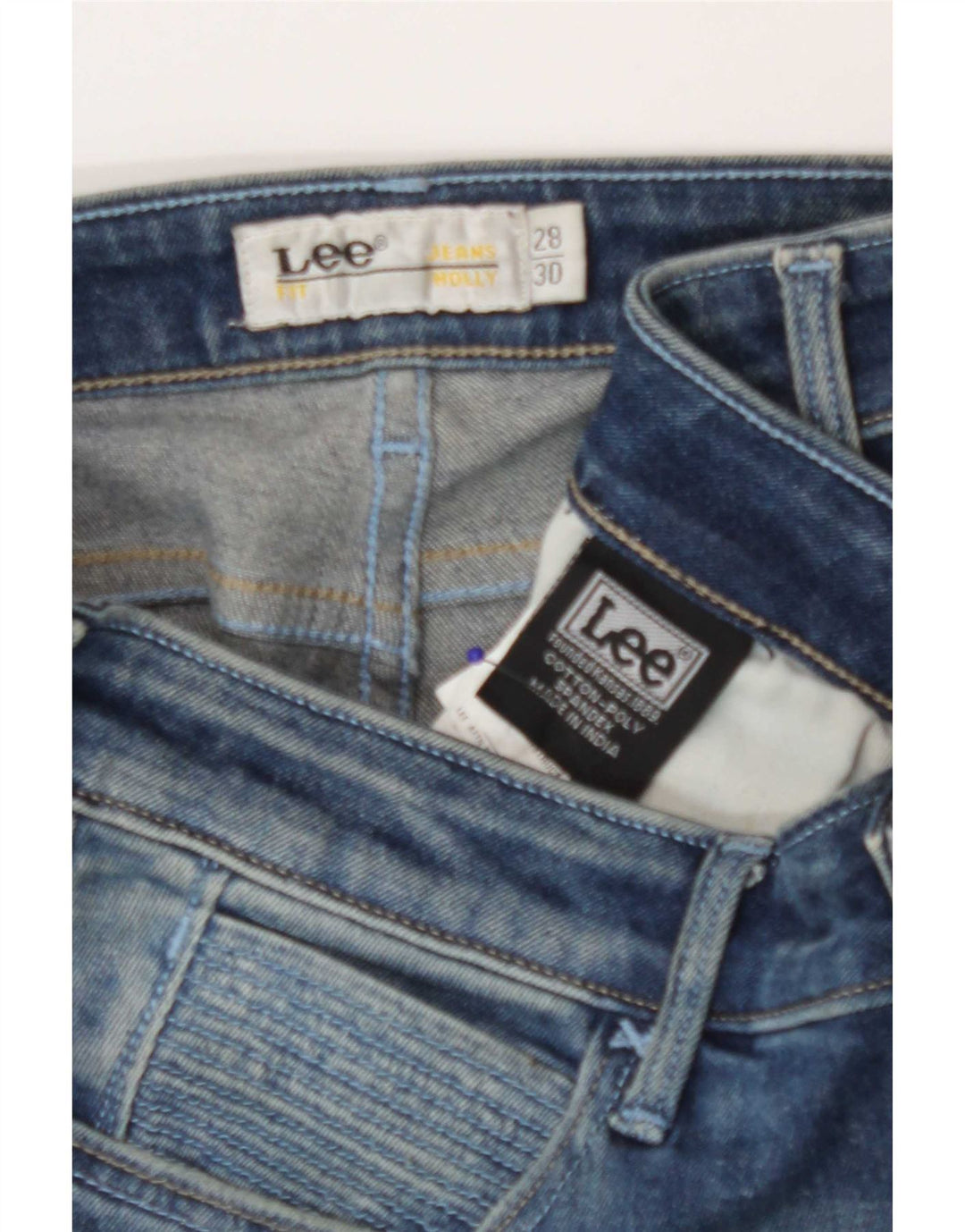 Calça jeans skinny feminina Lee W28 L30 algodão azul