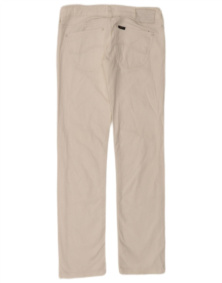 Jeans retos femininos LEE W26 L33 algodão branco