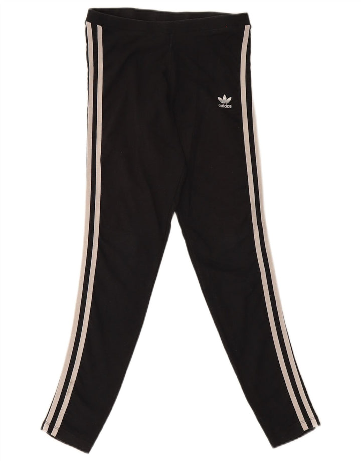 Leggings Adidas Femininas UK 10 Pequenas Algodão Preto
