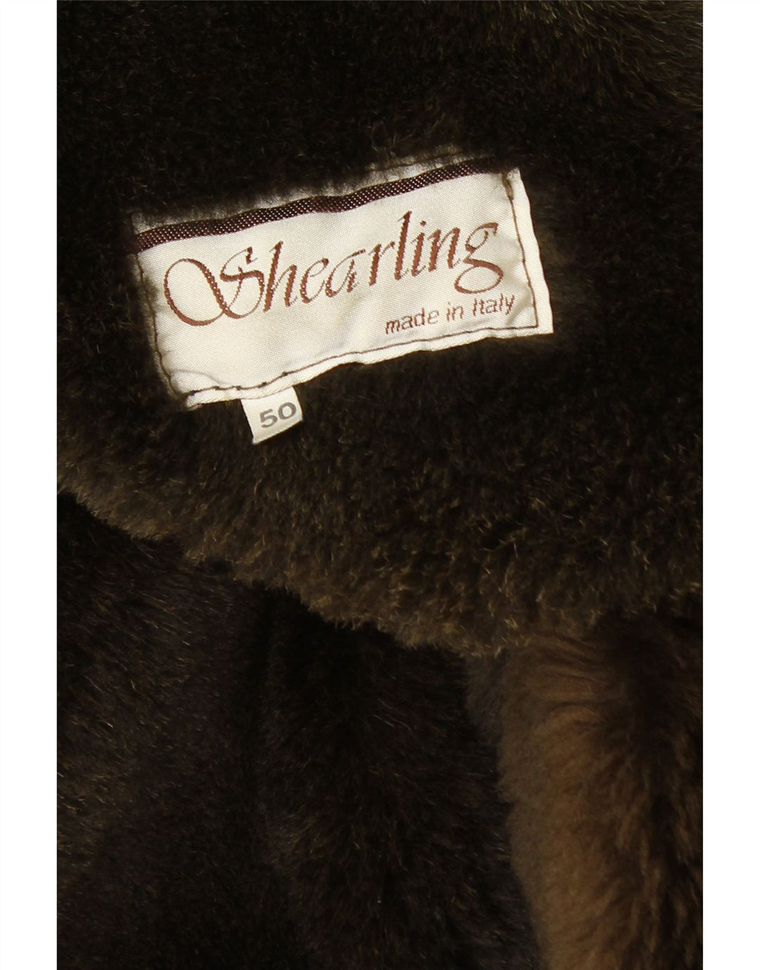 Sobretudo masculino VINTAGE com capuz e shearling IT 50 grande cáqui shearling