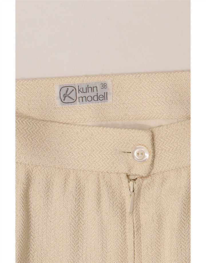 VINTAGE Womens A-Line Skirt EU 38 Medium W26  Beige Vintage Vintage and Second-Hand Vintage from Messina Hembry 