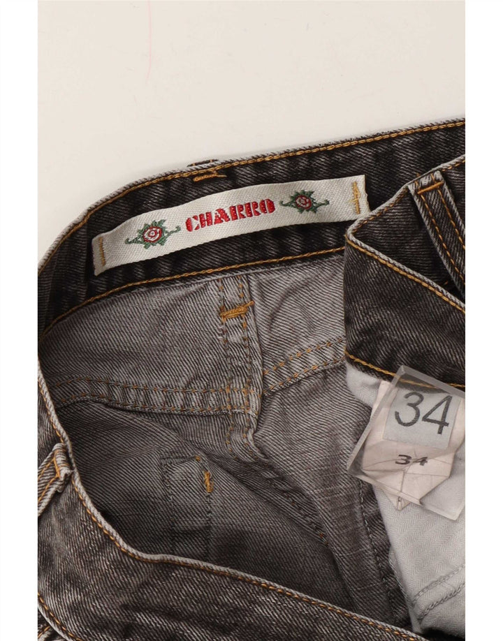 Calça jeans reta feminina Charro W34 L28 cinza