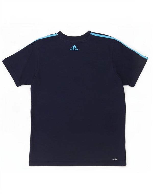 Camiseta Adidas Masculina Climalite Graphic Top Grande Algodão Azul Marinho