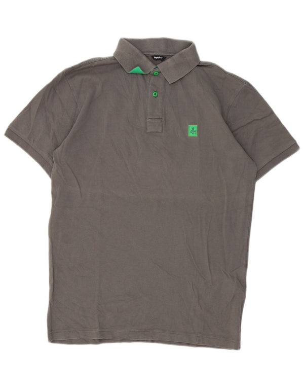 Camisa polo masculina Refrigue algodão cinza médio