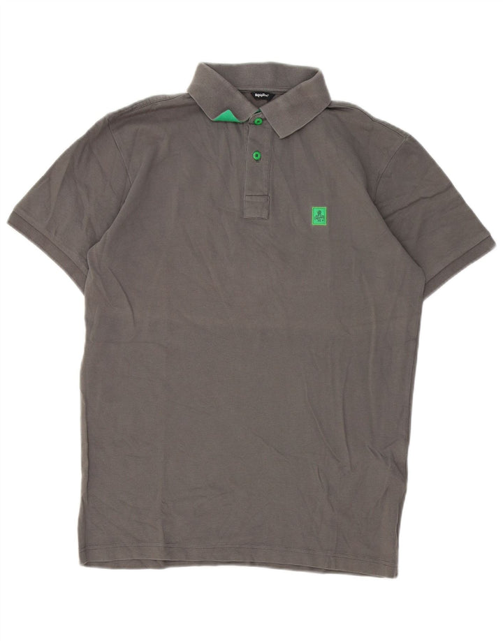 Camisa polo masculina Refrigue algodão cinza médio